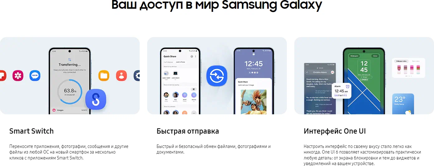 картинка Смартфон Samsung Galaxy A55 5G 12/256 ГБ, Dual: nano SIM + eSIM, navy от магазина Одежда+